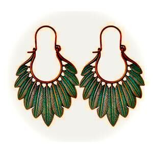 Boho Patina Beaded Earrings